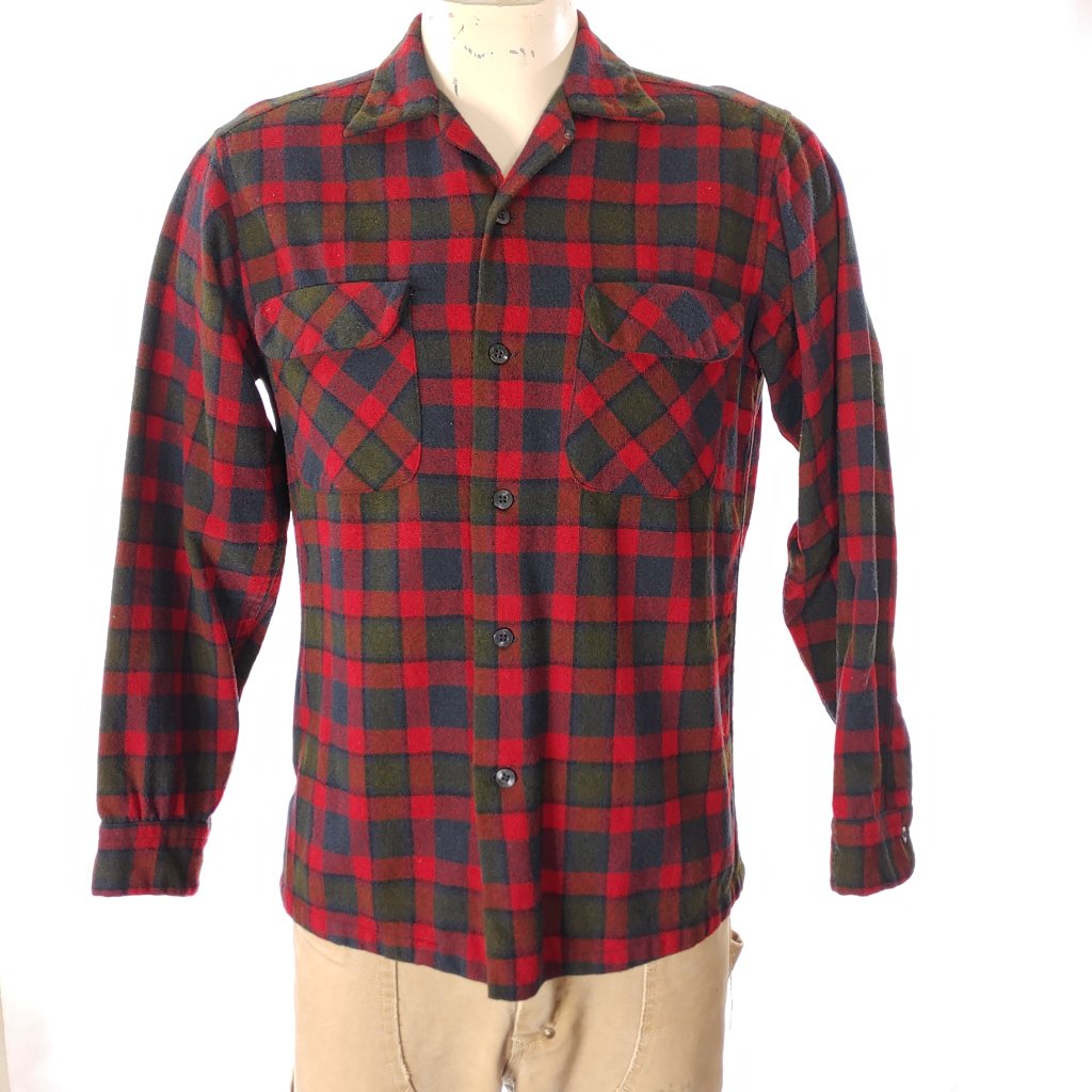 Vintage Pendleton Wool Button Down Shirt Sz M Euc